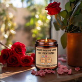 5Th Wedding Anniversary Candle, 5Th Anniversary Wood Themed Gifts For Wife Husband, 5 Year Wedding Anniv. Funny Gifts For Him Her, Happy Fifth Marriage Presents For Couples Women Men Boyfriend