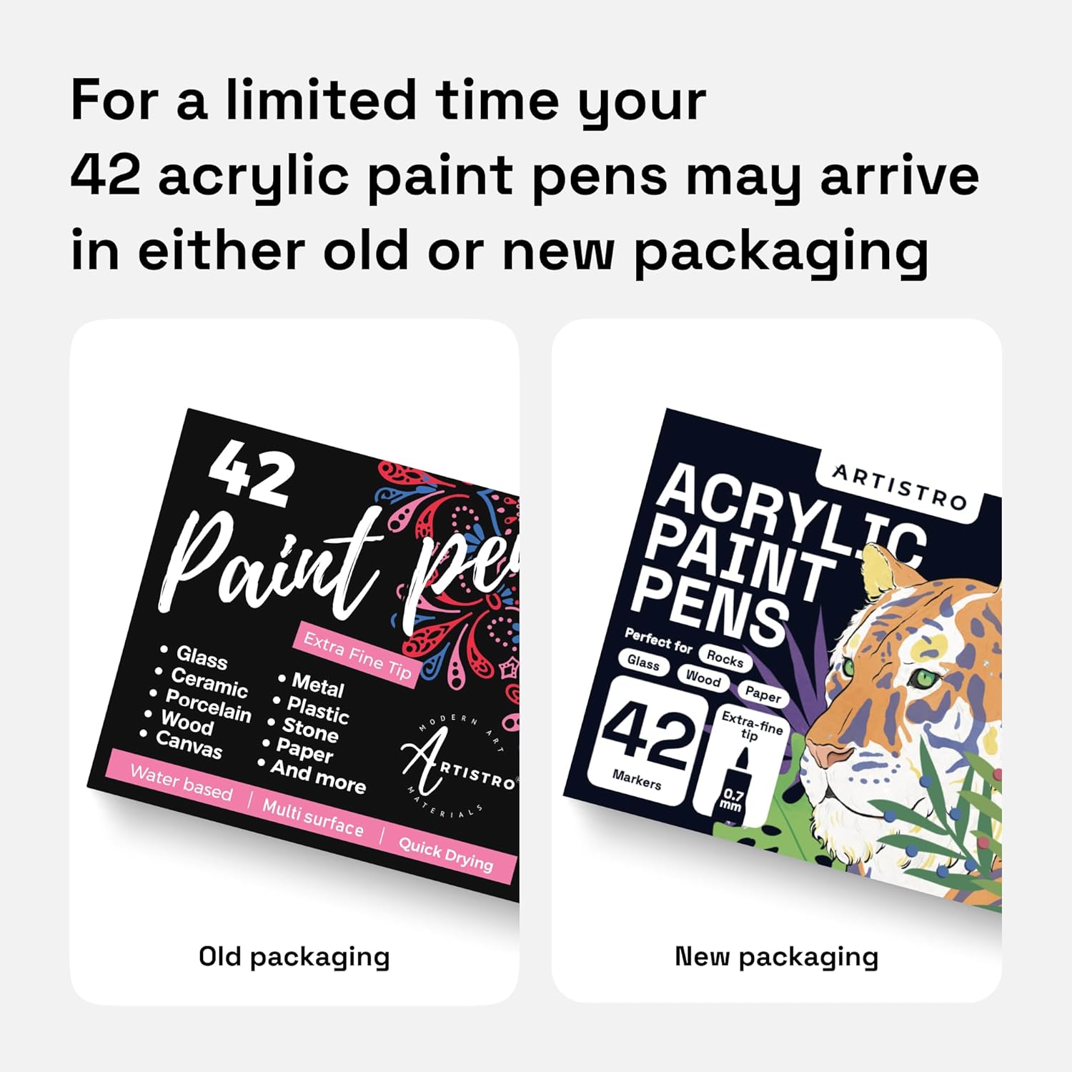 42 Acrylic Paint Pens, Art Set Acrylic Markers For Textile, Canvas, Rock, Glass, Wood, Paper, Pumpkin, Diy, Paint Markers For Kids And Adults