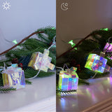 Christmas Gift Box String Lights With Remote Timer,13Ft 20 Led Iridescent Christmas Decoration, Usb Battery Operated Fai