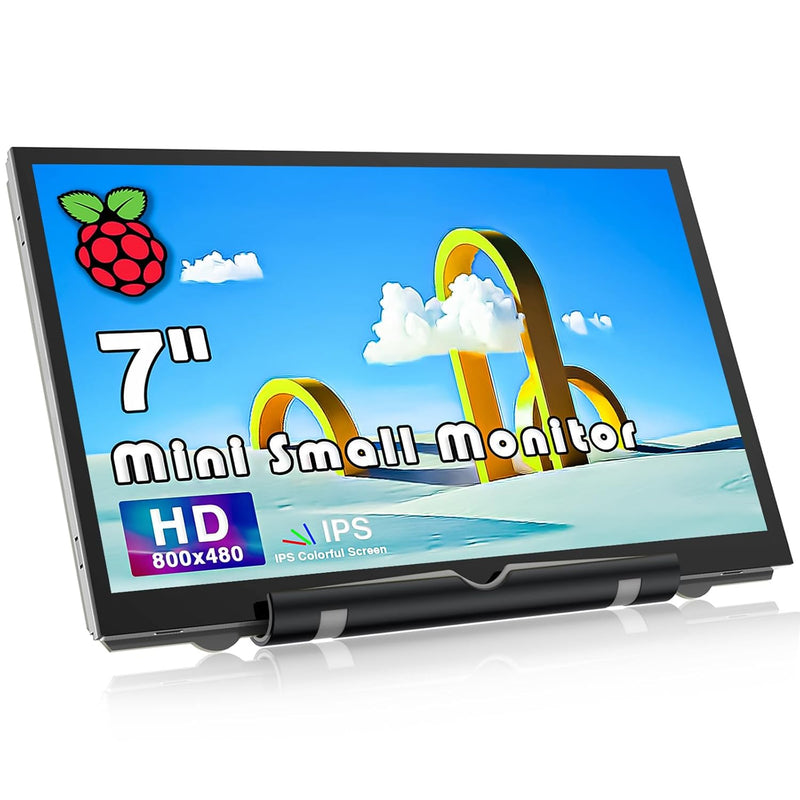 Raspberry Pi Mini Screen Monitor, 7 Inch Screen 800X480 Hdmi Small Monitor Ips