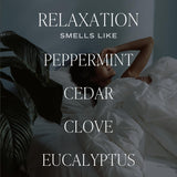 Relaxation Candle - Peppermint, Clove, Cedar, Eucalyptus Scented Aromatherapy Candle - 11Oz Jar Candle With Wood Lid, 50+ Hour Burn Time, Made In The Usa - Spa Candle For Spring