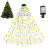 Christmas Tree Lights 400 Led Christmas Lights For Tree, 6.6Ft X 16 String 8 Lighting Modes Fairy Tree Light With Timer