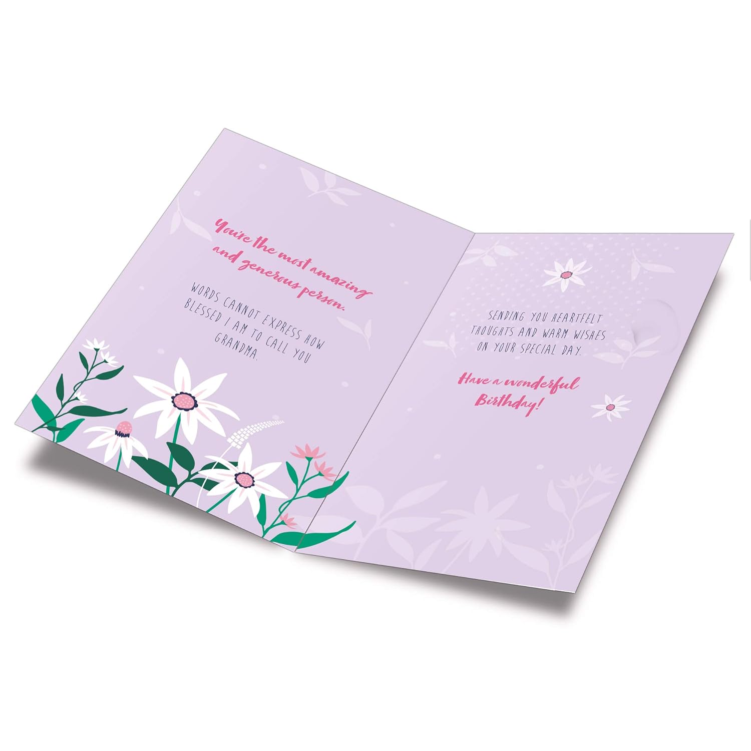 Happy Birthday Card For Grandma, Made In America, Eco-Friendly, Thick Card Stock With Premium Envelope 5In X 7.75In, Packaged In Protective Mailer