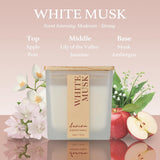 Scented Candle, 7.04 Oz White Musk Aromatherapy Candle, Natural Soy Wax With Wooden Wick, Candles For Home, 45 Hours Burn Time, Scented Jar Candle Gifts