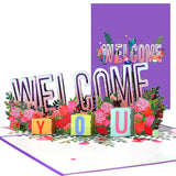3D Welcome You Card, Pop Up Greeting Card, Welcome Home Card, Includes Envelope.