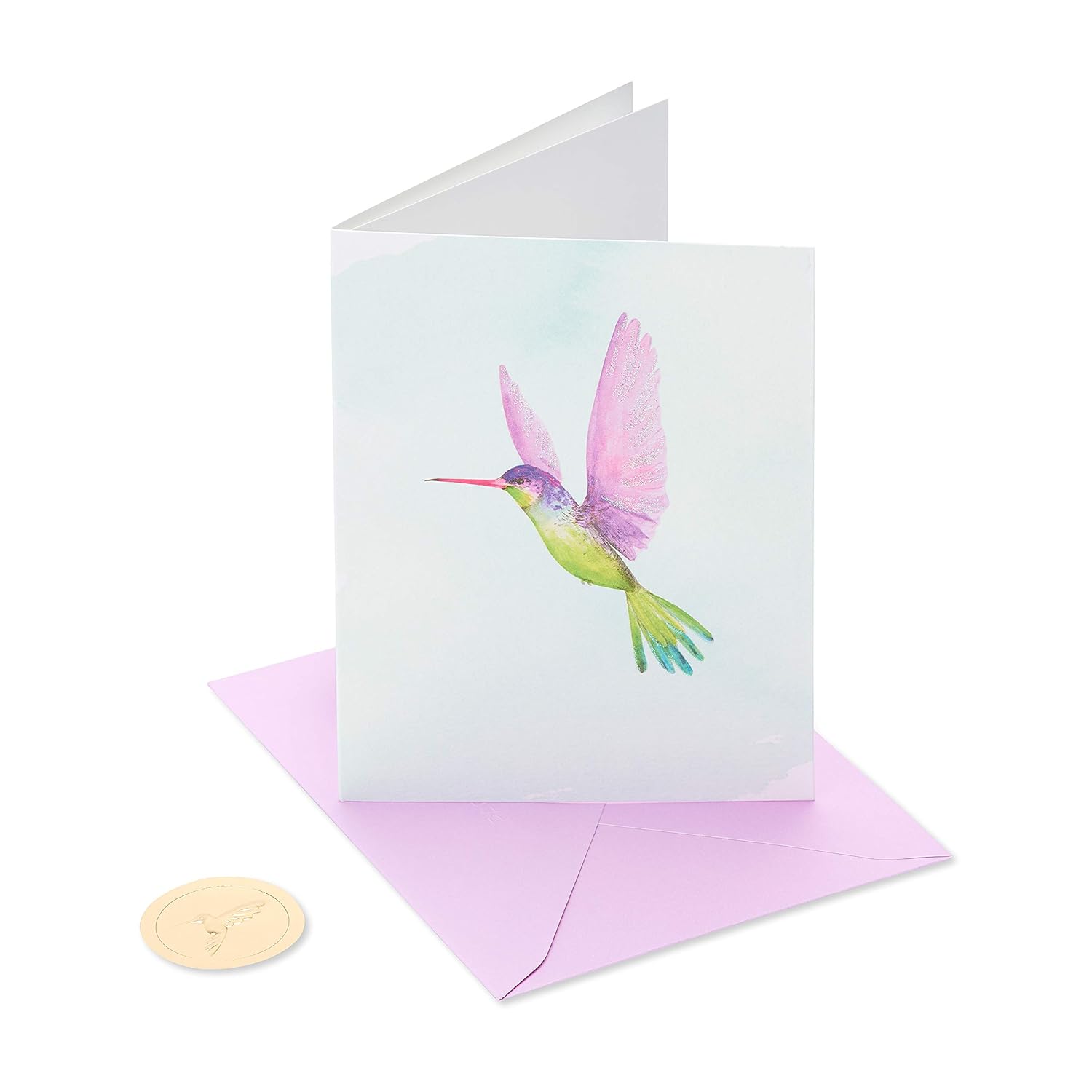 Birthday Cards, Flowers And Hummingbird (2-Count)