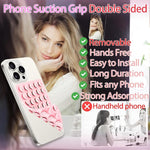 Double-Sided Silicone Suction Cup Phone Mount, Hands-Free Stand - Light Pink