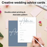 Advice For The Newlyweds Wedding Advice Cards, 5" X 7" Minimalism Bridal Shower Advice Cards, Engagement Party Games Wedding Favors For Guests - A06