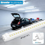 6 Pack 4FT T8 LED Bulbs 24W 3120LM 6500K Type A B Plug and Play Ballast Bypass Replacement