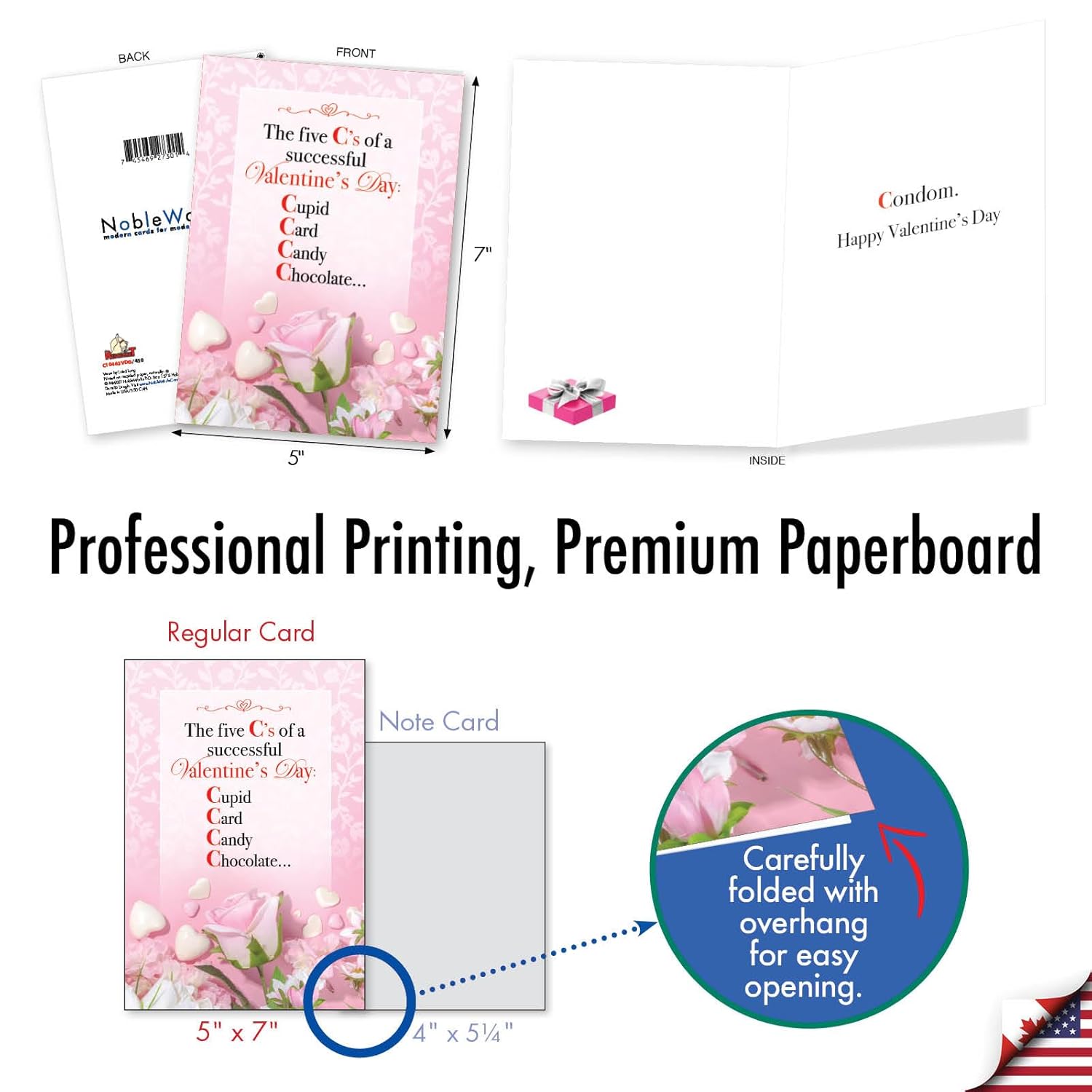 - Funny Valentine'S Day Greeting Card With 5 X 7 Inch Envelope (1 Card) Five C'S C10463Vdg