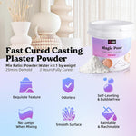 Resin Casting Powders 3000G, Fast Cured Casting Resin Kit For Beginners,20~30 Minutes De-Mold, Water Activated Plaster Powder Kit For Molds, Easy Mixing & Self Leveling