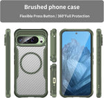 Pixel 9 Pro XL Case, Slim TPU+PU, Military Grade Drop Protection - Green