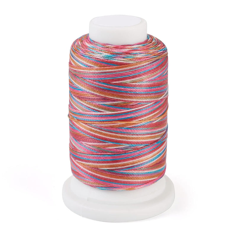 Pandahall 251.5 Yards 6-Ply Waxed Polyester Cord Roll 0.5Mm Gradient Color Wax