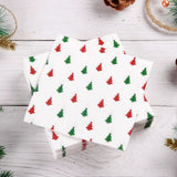 60 Pack Christmas Paper Napkins Christmas Tree Red Green 5 X 5 "Disposable White Beverage Napkins Decorative Table Napkin For New Year Winter Dinner Merry Christmas Holiday Xmas Party Supplies