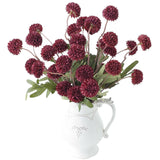 6Pcs Burgundy Faux Silk Mums Artificial Flowers, Bulk Fake Small Mini Chrysanthemums With Stems For Diy Wedding Centerpieces Floral Arrangements Vase Fillers Home Decorations
