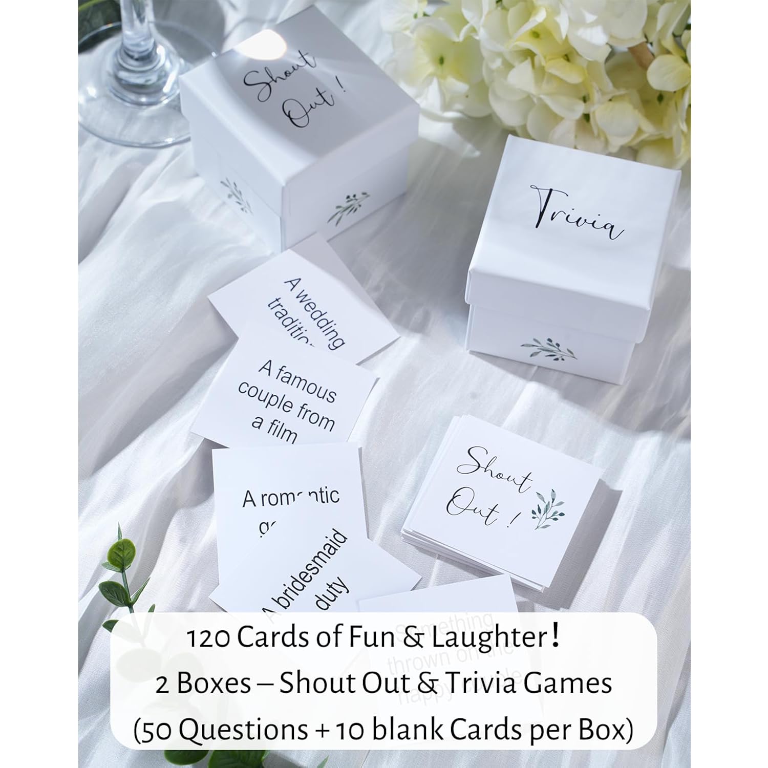 2 Boxes Wedding Games, Party Ice Breaker Games, Reception, Wedding Table Decor, Wedding Favours