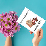 Cute Valentine'S Day Card For Husband Wife Boyfriend Girlfriend Couple Partner, Romantic Coffee Bean Wedding Anniversary Card, Love You Card, Lovely Birthday Card Women Men Couple