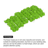 Artificial Rose Flower Heads, Green Mini Faux Flowers 0.8 Inch-1 Inch For Diy Craft Wedding And Party Decoration Pack Of 144