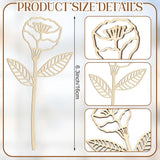 36 Pcs Wooden Wildflower Decor Set Wood Flowers Cutout Signs Wildflowers Stems Laser Cut Flowers For Home Birthday Holiday Art Diy Decoration