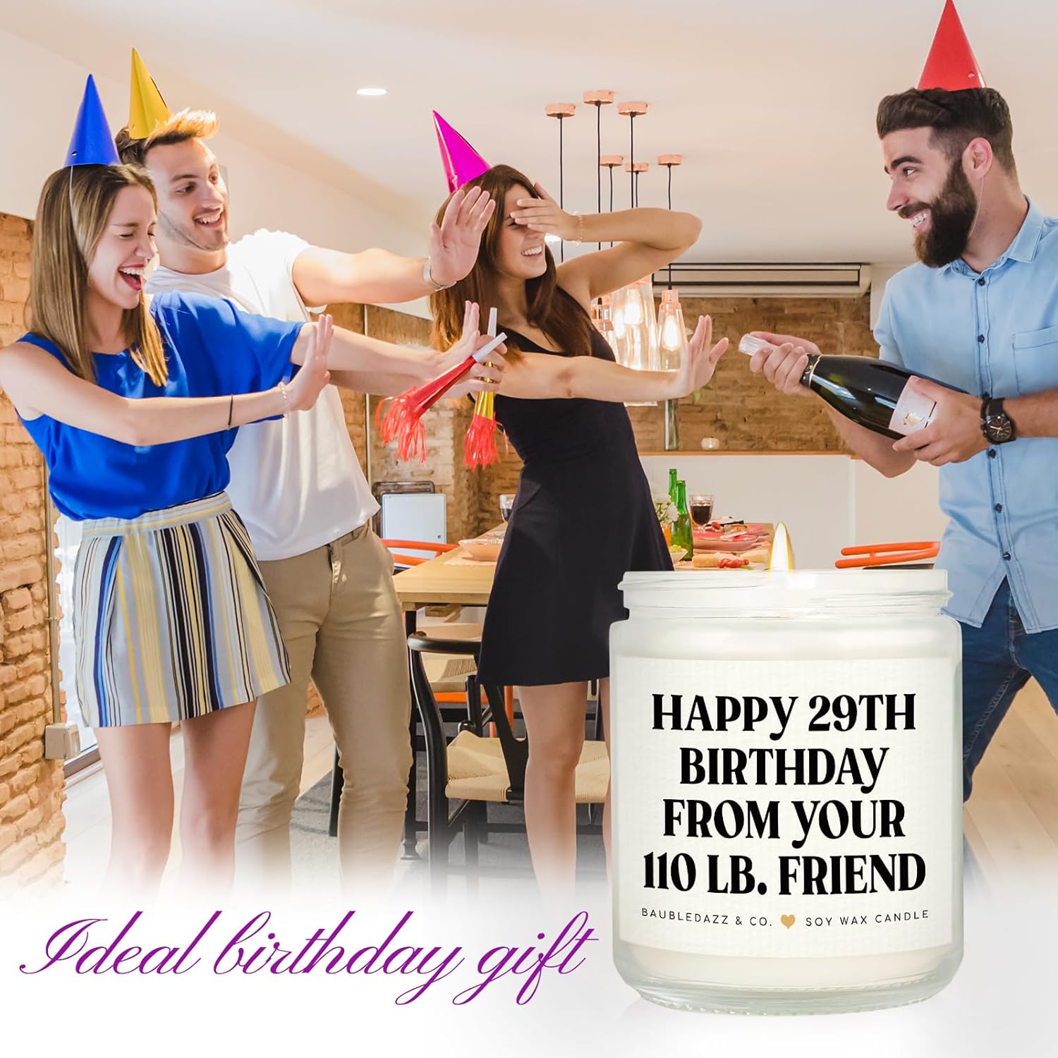 Funny Best Friend Birthday Gifts For Women- Handmade Lavender Soy Wax Candle- Happy 30Th, 40Th, 50Th, 60Th,70Th Birthday Gifts For Women, Friend, Her, Bestie (7Oz)