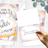 Simple Sentiments Greeting Cards / 25 Encouragement Card Pack With White Envelopes / 5 Thoughtful Designs / 5" X 7" Sympathy Thinking Of You Cards