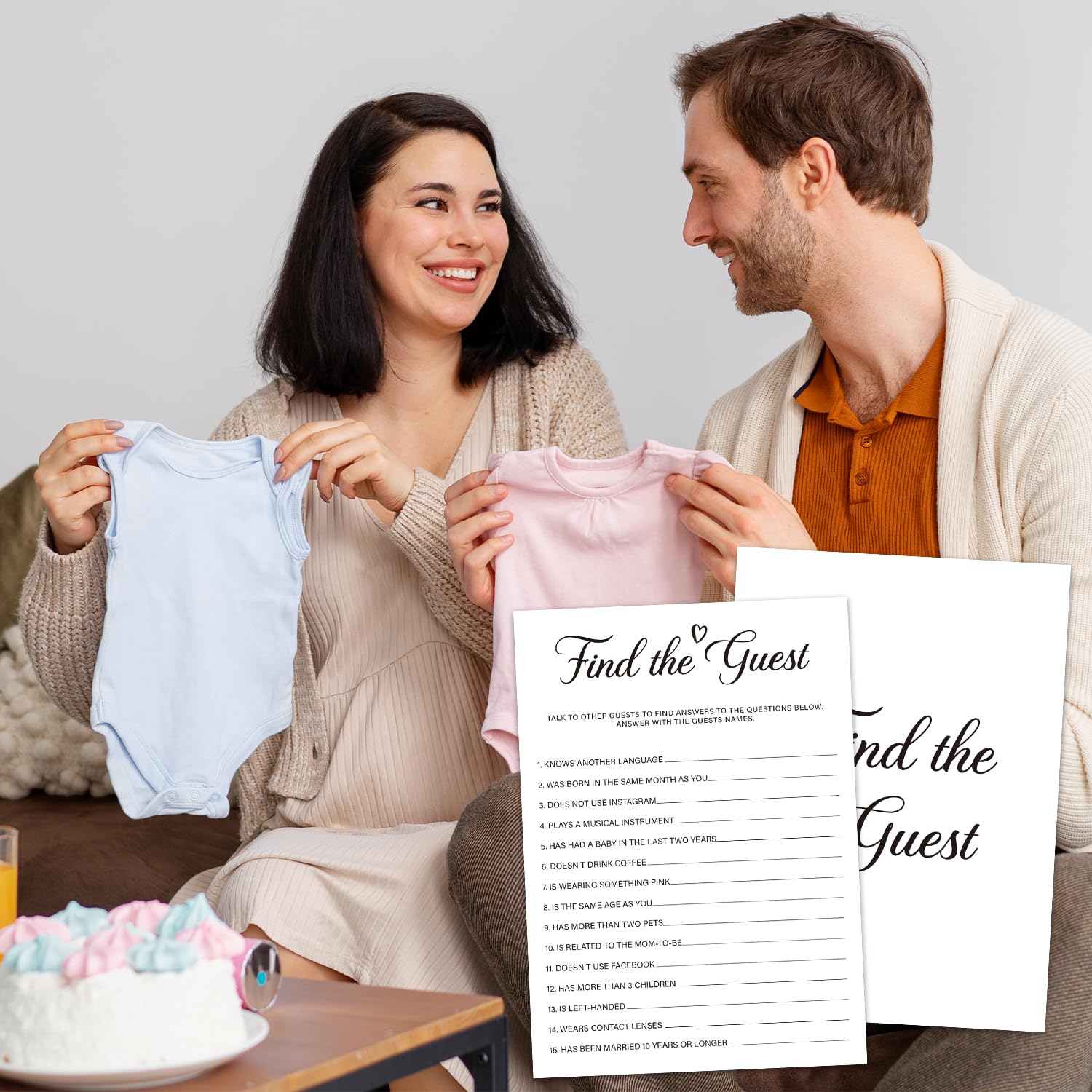 Find The Guest Baby Shower Game 30Pcs, Baby Shower Game Cards For Boy Girl, Gender Neutral Party Games Activities/Bb018