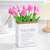 Artificial Tulips Flowers, 10 Pcs Real Touch Latex Fake Tulips Flowers For Christmas Centerpiece Mother'S Day Women'S Day Gifts Flowers In Home Kitchen Wedding Decorations, Softpink