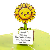 Positive Sunflower Popup Card - Thank You, Appreciation Gift For Mom, Teacher, Nurse, Coworker, Boss, Friend, Dad, Grandma, Husband, Wife - Farewell, Mother'S Day, You Are Awesome Gifts, Retirement