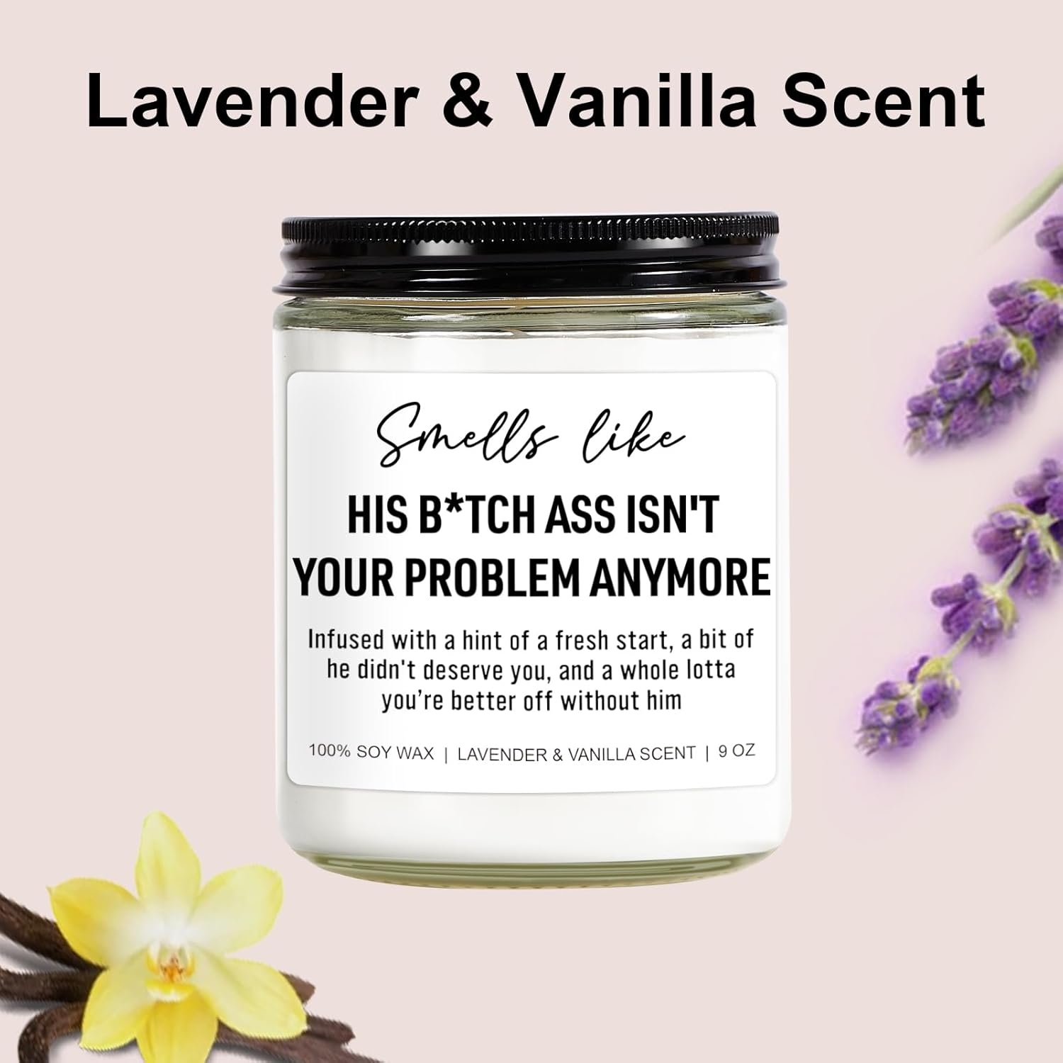Funny Scented Candles, Divorce Gifts For Women, Divorce Party Decorations - Cheer Up, Breakup Gifts For Women, Newly Divorced Woman, Her - Break Up, Ex Boyfriend Presents - 9 Oz