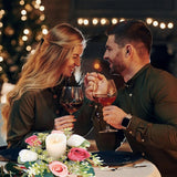 Valentine'S Day Rose Candle Ring Wreath Artificial Rose Red White Floral Candle Holder Flower Wreath For Valentine'S Day Party Wedding Table Centerpieces Home Front Door Bouquet Decor
