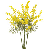 Artificial Yellow Flowers Acacia 22.8" Long Stem Mimosa Flowers 4Pcs Spring Flower Fake Easter Flower For Home Decor Mimosa Spray