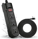 Outdoor Power Strip 25 Ft Heavy Duty Extension Cord 3 Outlets IPX4 Weatherproof
