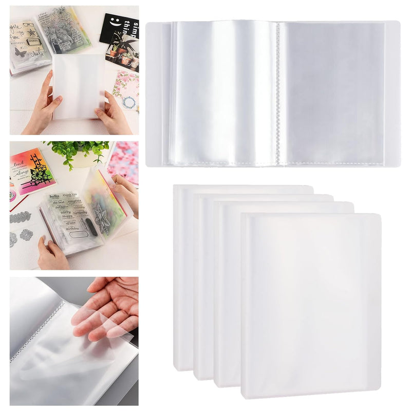 5 Pieces Mini Storage Booklet With 40 Pages A6 Mini Album Storage-Clear Sticke