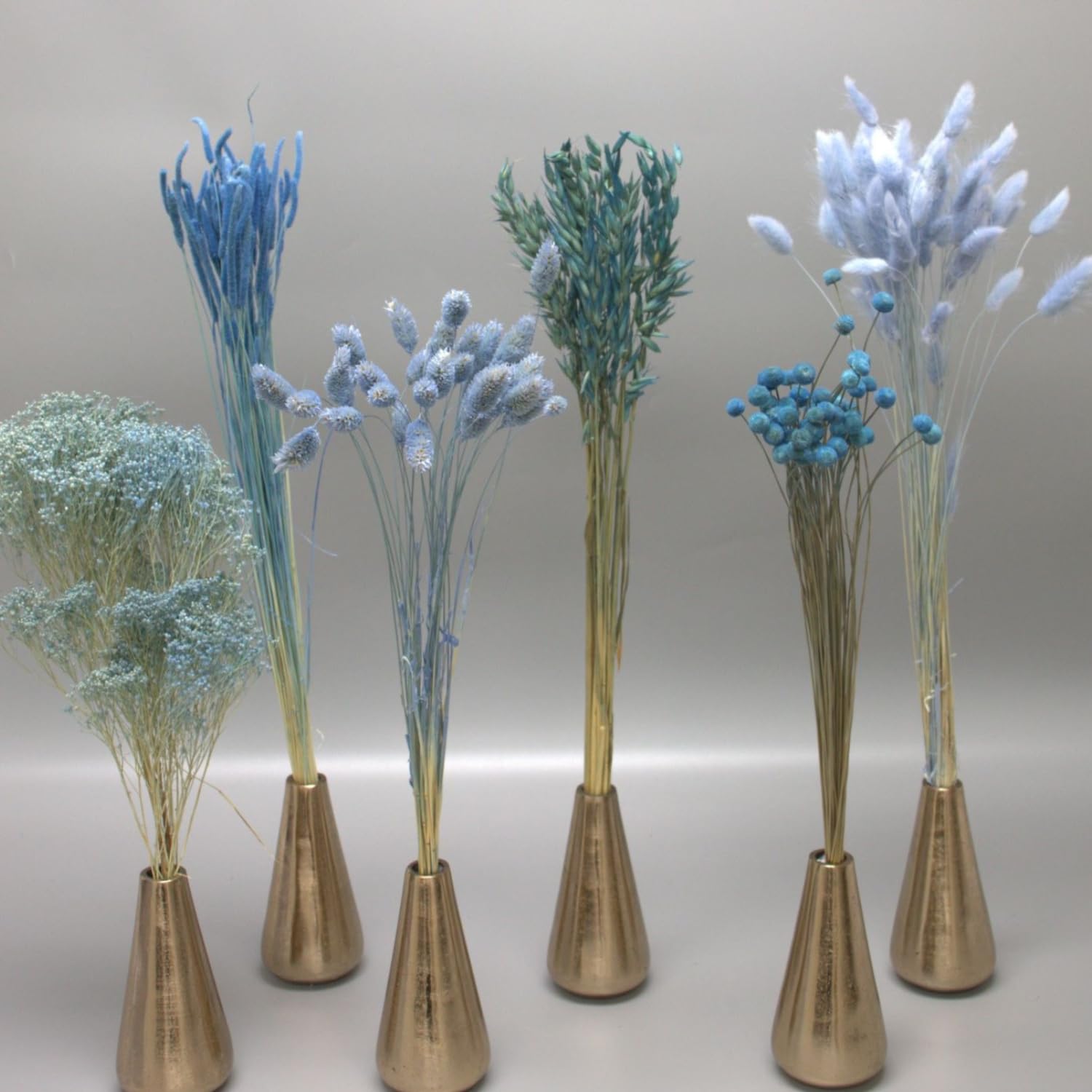 Dried Flower Bouquet & Floral Mix Premium Hand-Packed Natural Dried Plants For Home Decor, Bouquets, And Arrangements – Made In Italy (Blue)