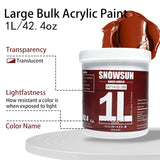 Ochre Acrylic Paints, Large Bulk Heavy Body Acrylic Paint (42.4 Oz, 1L) - Non Toxic Gloss Thick Art Paint For Multi-Surface, Canvas Wood Ceramic And Leather, Stone Craft, For Artists & Beginners