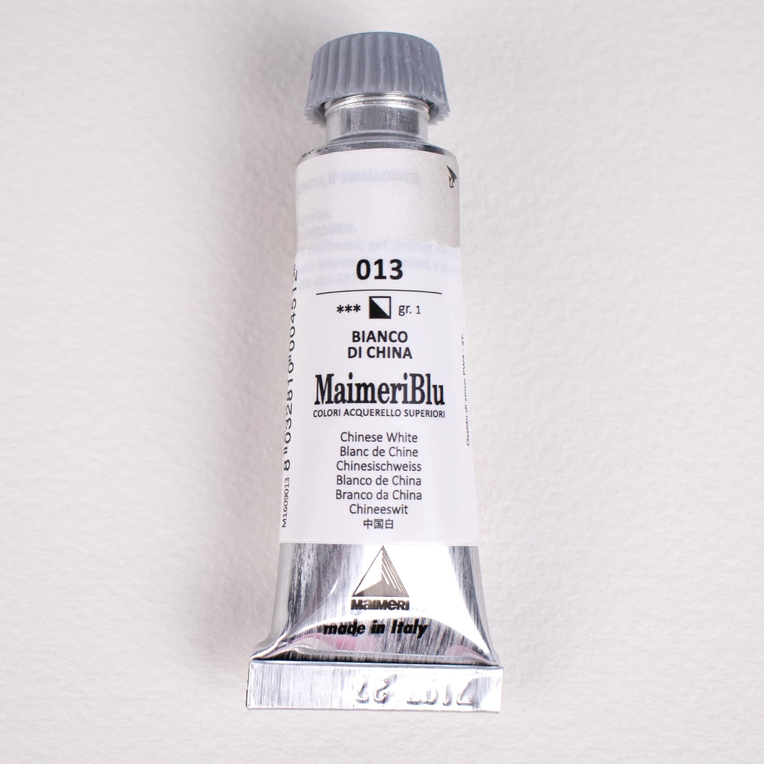 MaimeriBlu 12ml Single-Pigment Watercolor Paint - Chinese White PW4 Professional Watercolor Paint - Lightfast and Transparent Watercolor Paint Tube for Artists
