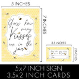Bee Baby Shower Games, How Many Kisses Baby Shower Game (Sign With Cards)