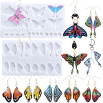 Resin Earring Molds, 2 Pcs Resin Molds Silicone With Butterfly Moth Wings Shapes, Silicone Molds For Resin Jewelry, Diy Art Craft