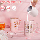 Sister Birthday Gifts From Sister Brother, 7Pcs Relaxing Bath Christmas Set Basket With Funny Gold Print Mug, Scented Candle, Self Care Set, Idea For Sisters In Law, Soul Sisters, Nice Gift Boxed