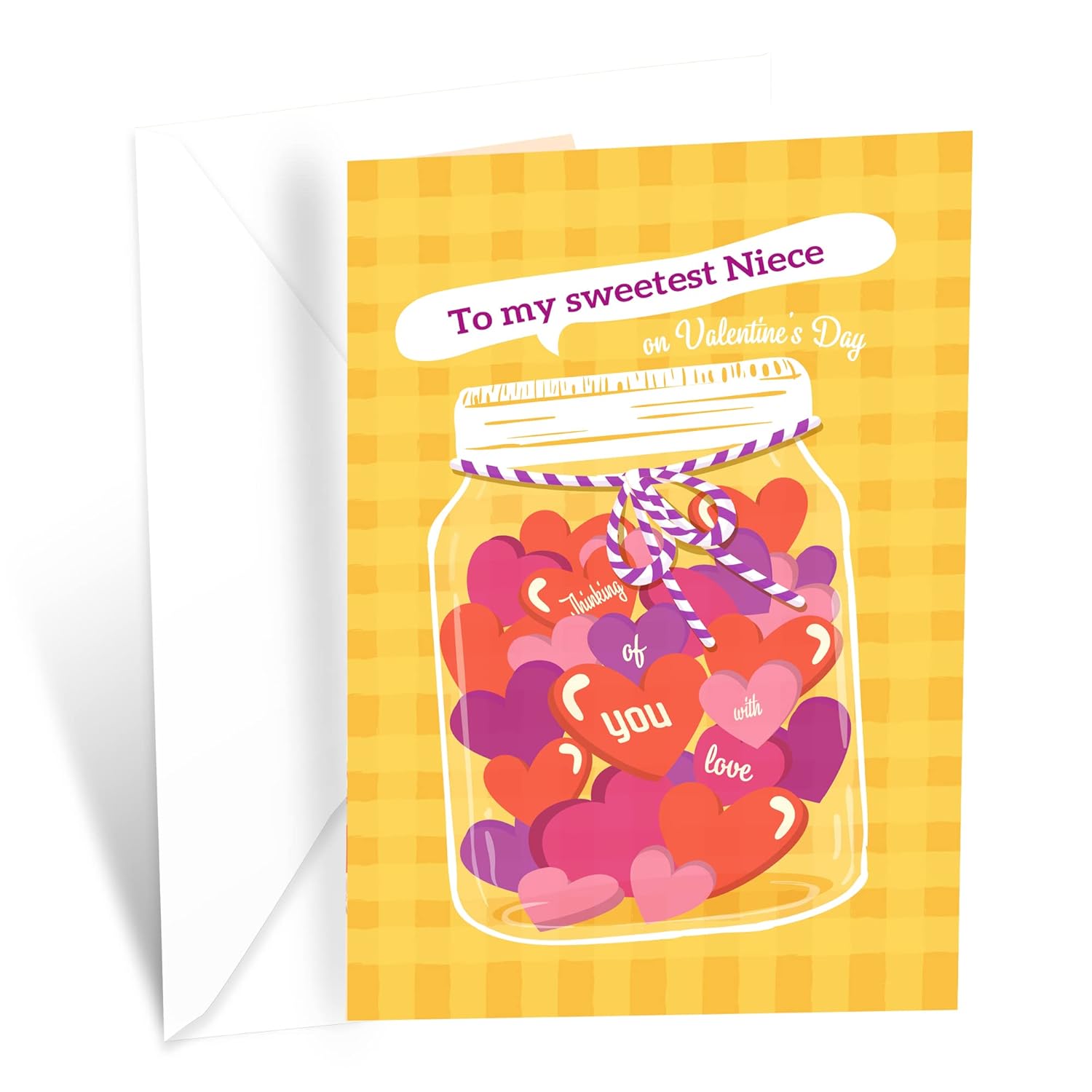 Niece Valentine'S Day Card, Made In America, Eco-Friendly, Thick Card Stock With Premium Envelope 5In X 7.75In, Packaged In Protective Mailer