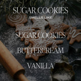 Sugar Cookies Scented Candle - Sugar Cookies, Vanilla, And Buttercream Scented Christmas Candles And Decor For Home - 9Oz. Clear Jar Soy Candle, Made In The Usa