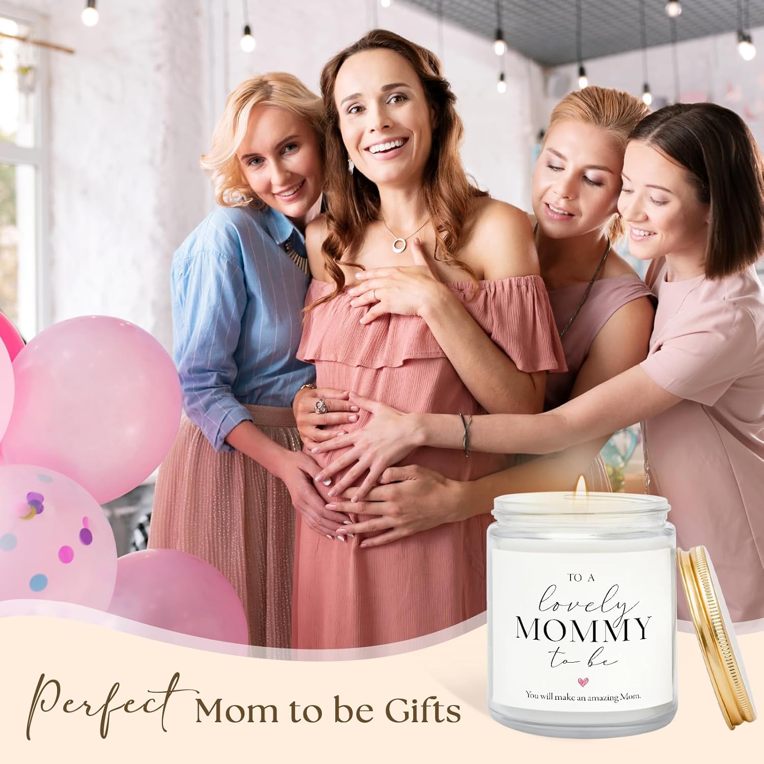 Mom To Be Gift, Pregnancy Gifts For Expecting Moms - Vanilla Scented Candle, Lovely New Mommy Gift, Expecting Mom Gifts, Mothers Day Present