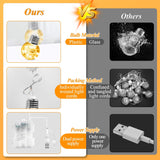 240 Led Christmas Wishing Ball Curtain Lights, Curtain Fairy Lights With Remote, Usb & Battery Powered Globe Hanging Str