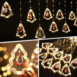 Christmas Lights, 10 Tree Lights 120 Led Christmas Decorations Indoor, Battery Operated Christmas Window Lights 9.84 Ft