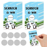 50 Pcs Penguin Scratch Off Cards, Winter Holiday Party Game, Snow Snowflake Lottery Prize Raffle Tickets For Penguin Baby Shower Birthday Gender Reveal