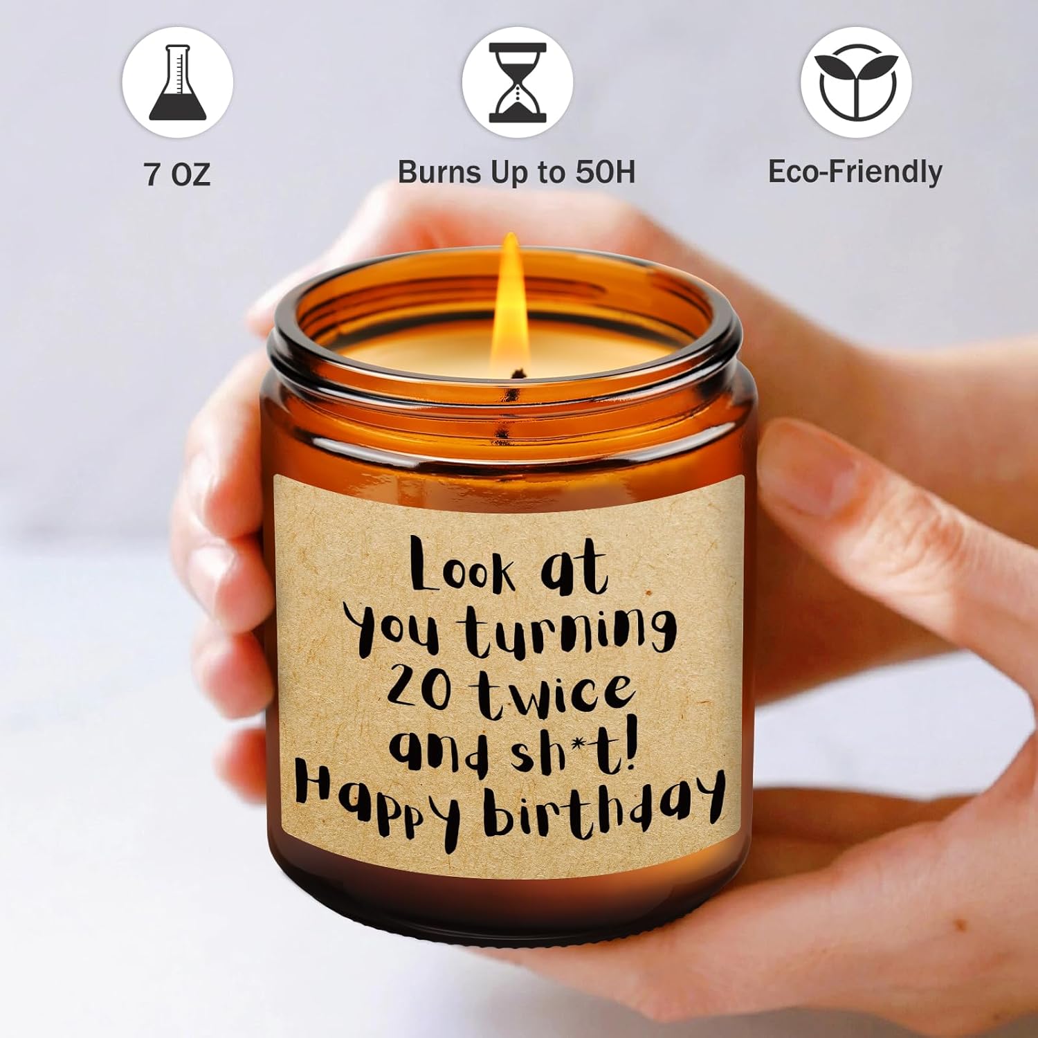 40Th Birthday Gifts For Women, Men, 1985 Forty Birthday Candle Gift, Happy 40Th Birthdays Decorations For Her Him, Funny 40 Years Old Gift Ideas, Bday Gifts For Friend, Sister, Brother- Scented Candle