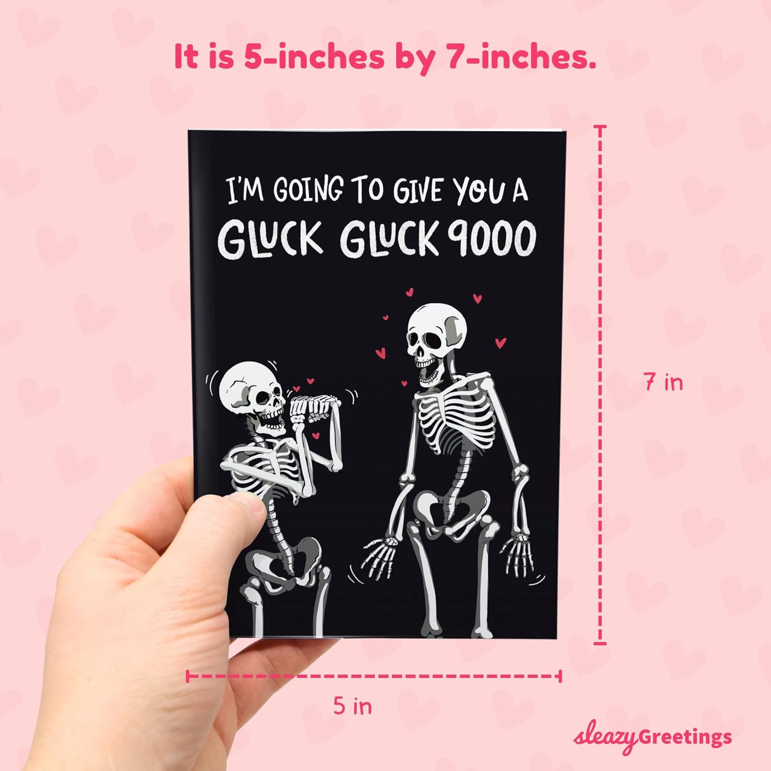 Funny Valentines Day Card For Him Her - Naughty Card - Hilarious Anniversary Card For Husband - Inappropriate Valentine'S Day Card For Men Women - 'Gluck Gluck 9000' Card