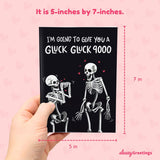 Funny Valentines Day Card For Him Her - Naughty Card - Hilarious Anniversary Card For Husband - Inappropriate Valentine'S Day Card For Men Women - 'Gluck Gluck 9000' Card