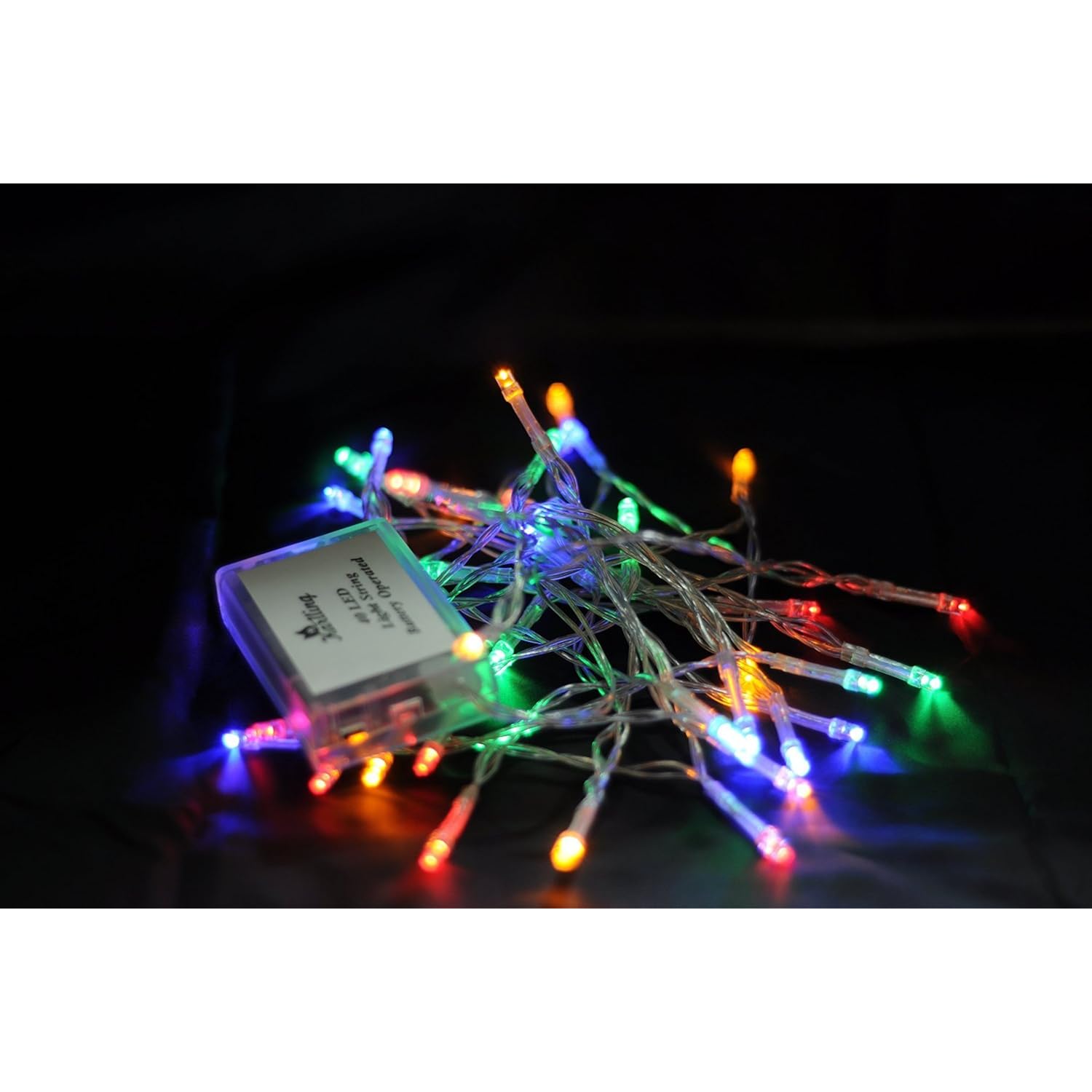 Battery Operated Christmas Lights,13 Ft Short Clear Wire String Led Twinkle Fairy Light For Small Mini Xmas Tree And Wed