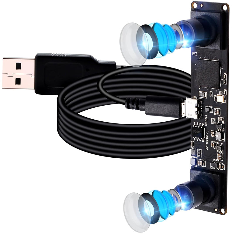 1.3Mp Dual Lens Usb Camera Module Synchronization Webcam Board For Computer Mi